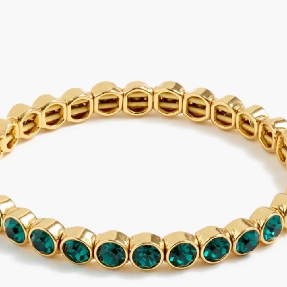 Alison Lou X J.Crew crystal bracelet Green NWT